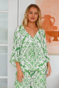 Isabella Dreamcatcher Magdalena Top (MO3504) - AVO GREEN