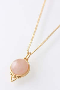 Cloud Nine Healing Necklace - Rose Quartz - Gold