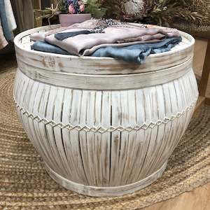 White washed Coffee Table with Lid