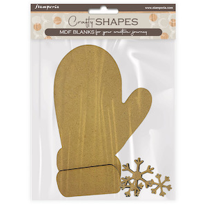 Stamperia - MDF Crafty Shapes - Gloves & Snowflakes