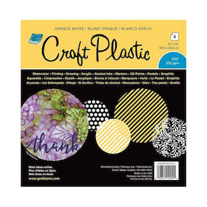 Grafix - Craft Plastic - 12x12 Opaque White (4pk)