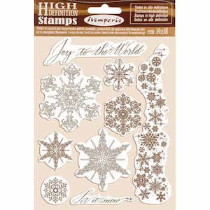 Stamperia - Winter Tales - HD Natural Rubber Stamp - Snowflakes