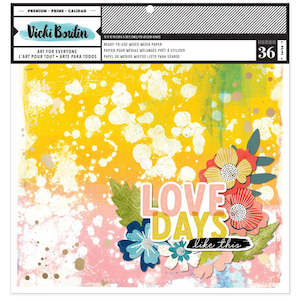 Vicki Boutin - Print Shop - 12x12 Mixed Media Backgrounds Paper Pad