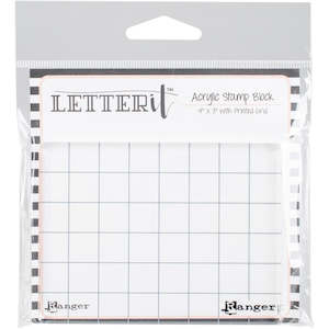 Ranger - Letter It Acrylic Stamp Block - 4" x 3"