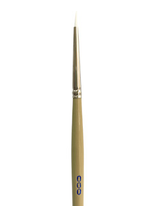 Das - White Taklon Round Brush 000 (S9701)