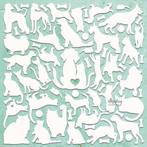 Chipboard Mintay: Mintay Chippies - Cats & Dogs