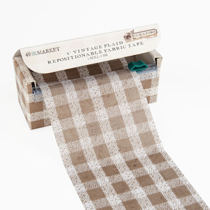 49 and Market - Curators - Fabric Washi Tape - 4 inch Vintage Plaid