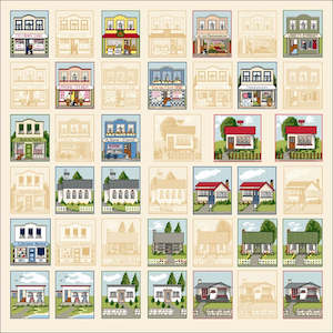 Craft Co - NZ Papers - Around NZ - 12x12 Paper Kiwi Town Cutouts