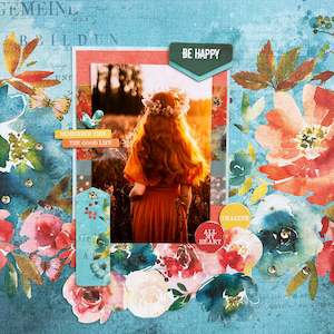 Be Happy Layout by Lisa Ryder