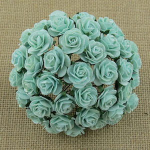 Open Roses - Pastel Green