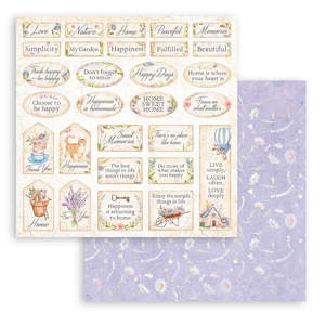 Stamperia - Create Happiness Welcome Home - 12x12 Paper "Home Labels"