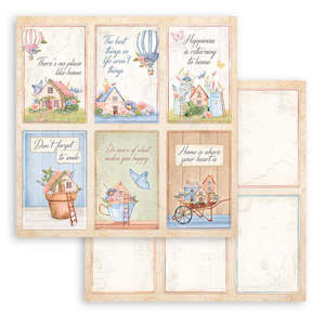 Stamperia - Create Happiness Welcome Home - 12x12 Paper "6 Cards"