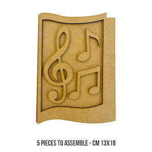 Stamperia - MDF Crafty Shapes - Music - Notes