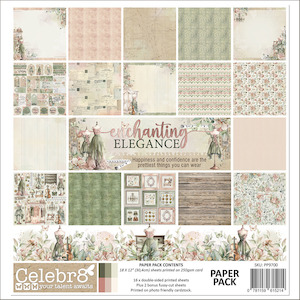 Celebr8 - Enchanting Elegance - 12x12 Paper Pack