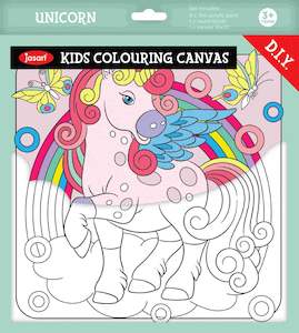 Jasart - Kids Colouring Canvas - Unicorn