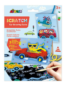 Avenir - Scratch Greeting Cards - Cars