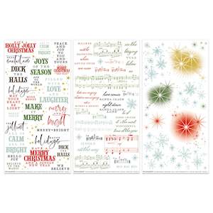 49 and Market - Evergreen Season - 6x12 "Sentiments" Rub-ons