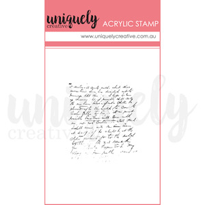 Uniquely Creative - Day Dream - Mini Acrylic Stamp "Vintage Script"