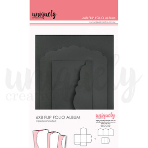 Uniquely Creative - 6"x8" Flip Folio Album - Black