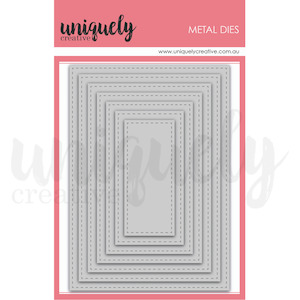 Uniquely Creative: Uniquely Creative - Stitched Nesting Rectangle Die Set (7pc)