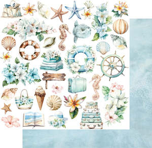 Uniquely Creative - Coastal Bliss - 12x12 Pattern Paper "Days Like This"