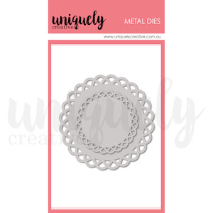 Uniquely Creative - Hello Darling - Lace Edge Circle Die Set (2pc)