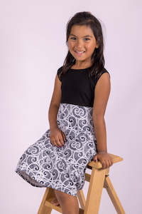 Kids Ruffle Dress - Soft Grey