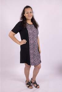 Women's S/S T-Shirt Dress - Mauve