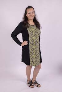 Women's L/S T-Shirt Dress - Avocado