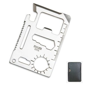 11 Function Credit Card Size Survival Pocket Tool