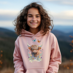 Womenswear: Highland Cow Kids Hoodie