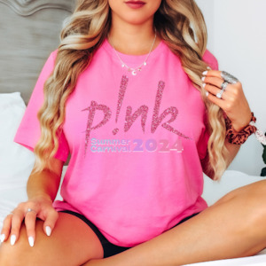 Womenswear: Pink Graphic Tee- Style 7