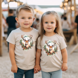 Christmas Deer-Kids Tee