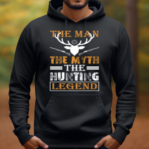 Womenswear: The Man The Myth The Hunting Legend - Men's Graphic Hoodie