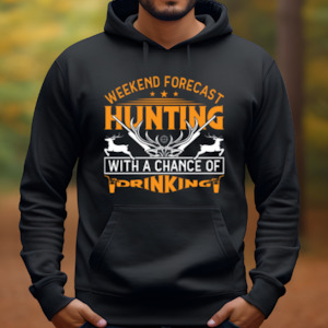 Womenswear: Weekend Forecast Hunting - Men's Graphic Hoodie