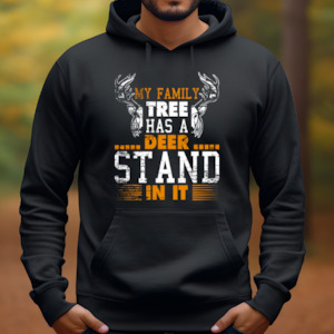 My Family Tree Has A Deer Stand In It- Men's Graphic Hoodie