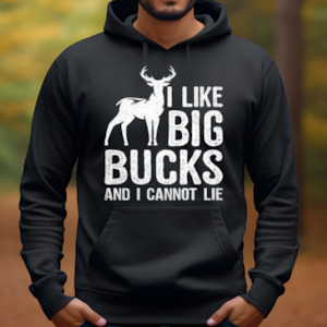 Womenswear: I Like Big Bucks- Men's Graphic Hoodie