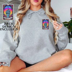 Womenswear: Graphic Hoodie- Tarot Card The Zero Of .....