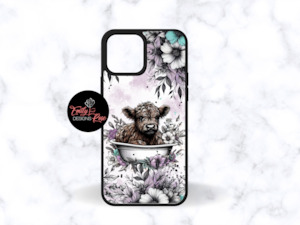 Highland Cow In Tub- Phone Case