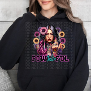 Womenswear: Powherful- Graphic Hoodie