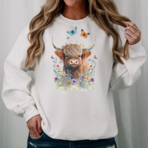 Womenswear: Highland Cow Crewneck