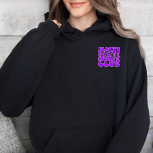 Womenswear: Anti social mum club Hoodie - Purple Print