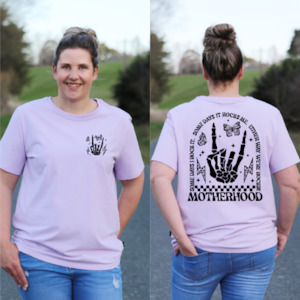 Motherhood Arch Tee -Black Print