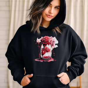 Blood Rose Cloud Graphic Hoodie