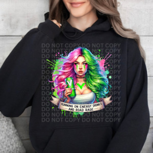 Energy Green V Drink -  Road Rage Graphic Hoodie