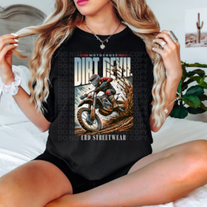 Womenswear: Dirt Devil -Graphic Tee/Hoodie