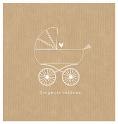 Stationery wholesaling: LCF108 Congratulations Pram (6 pack)