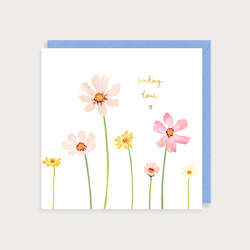 Stationery wholesaling: LMDFLO32 Sending Love (6 pack)