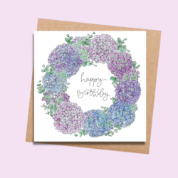 Stationery wholesaling: RR43 Birthday Hydrangeas (6 pack)