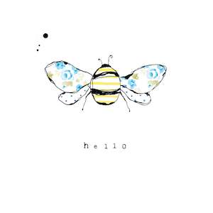 Stationery wholesaling: SSPP08 Hello Bee (6 pack)